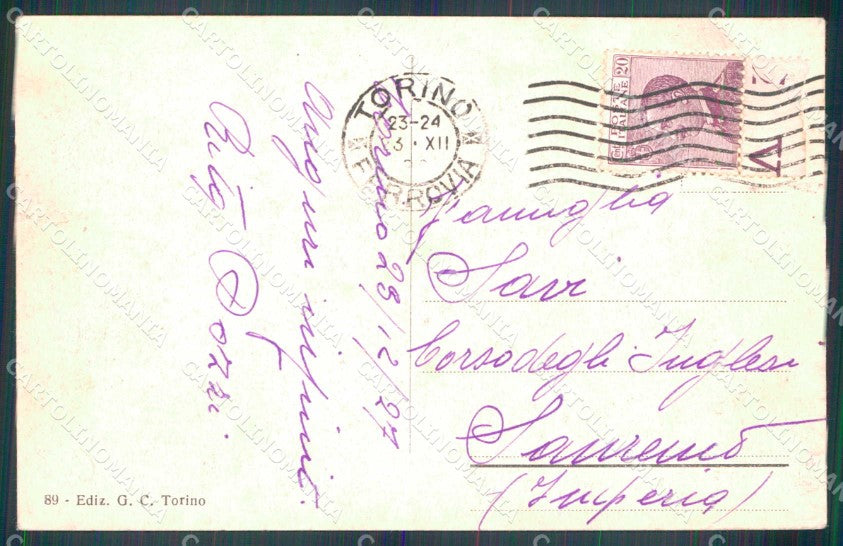 Torino Città Via Po Tram cartolina MZ8137 – retro