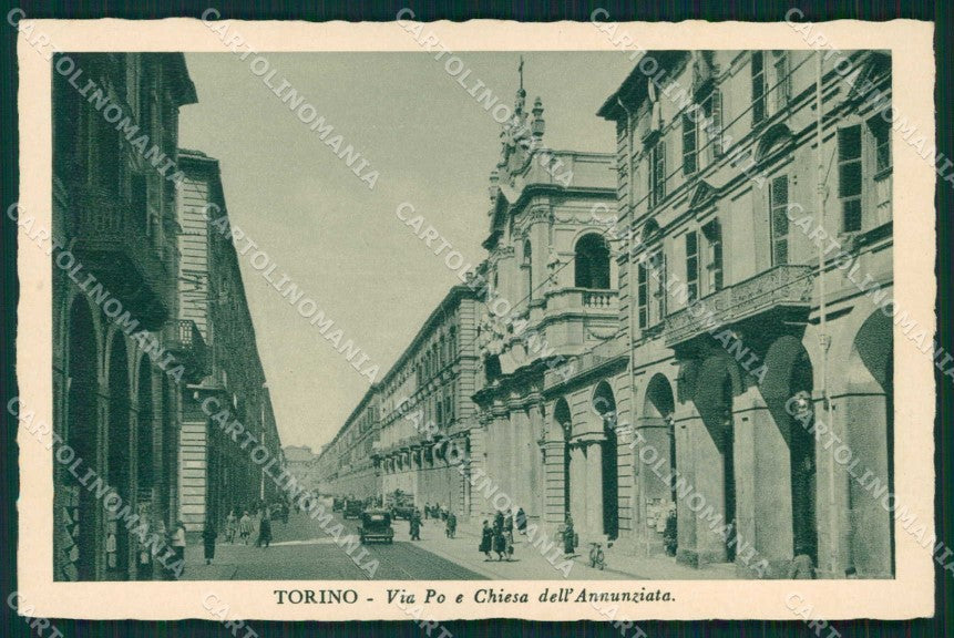 Torino Città Via Po Chiesa dell'Annunziata cartolina MZ8139 – fronte