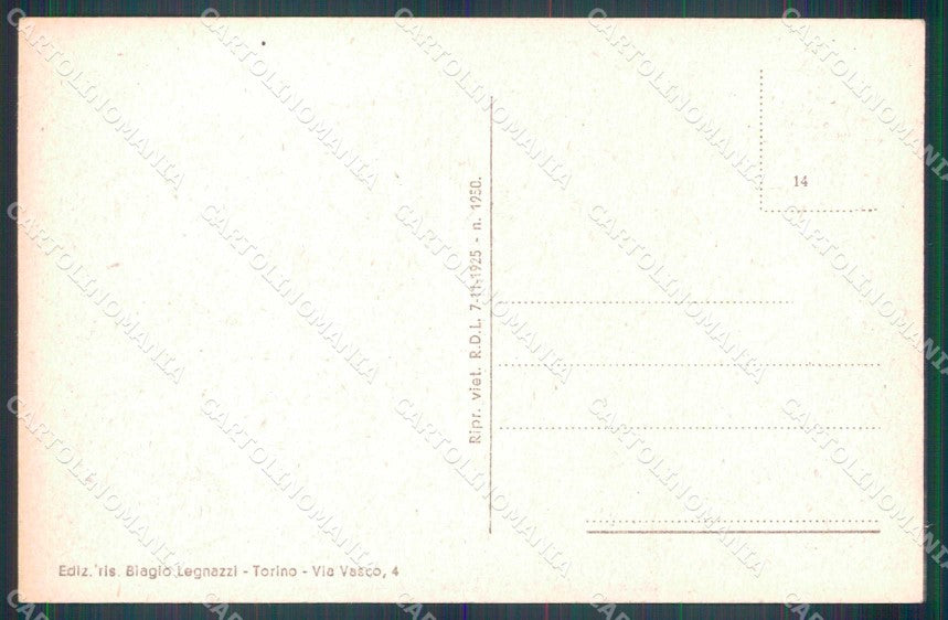 Torino Città Via Po Chiesa dell'Annunziata Tram cartolina MZ8140 – retro