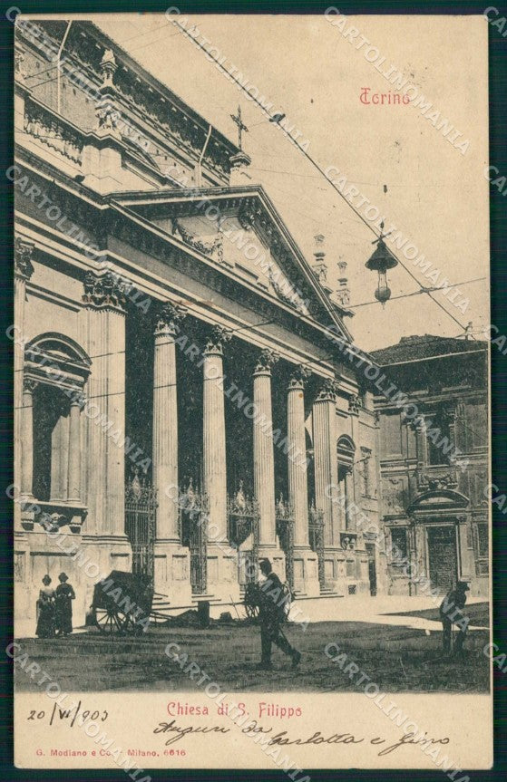 Torino Città Chiesa San Filippo Modiano 6616 cartolina MZ8155 – fronte