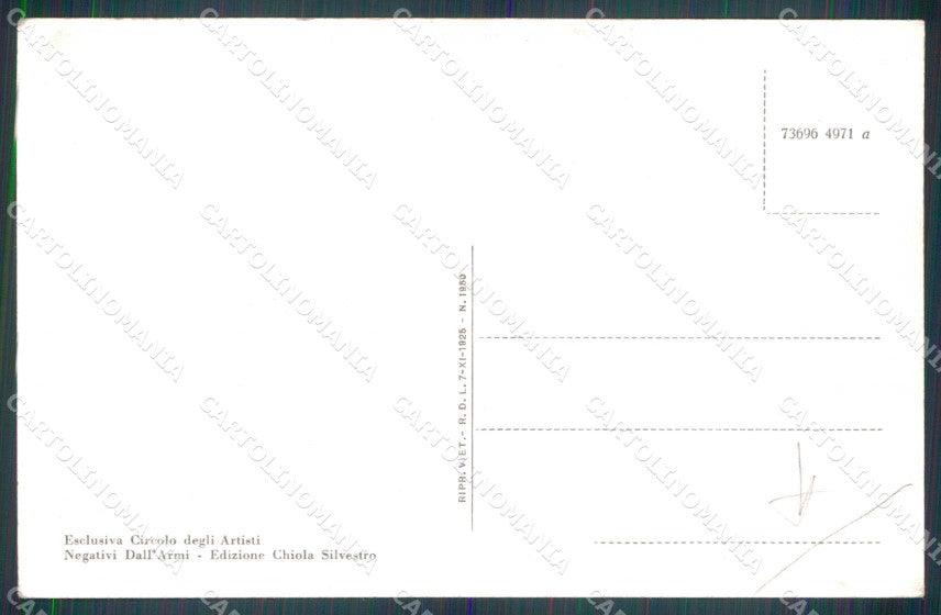 Torino Città Circolo degli Artisti PIEGA cartolina MZ8159 – retro