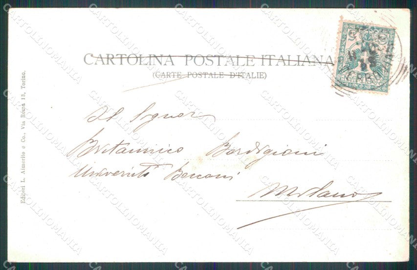 Torino Città Saluti da Monumento Camillo Cavour cartolina MZ8170 – retro