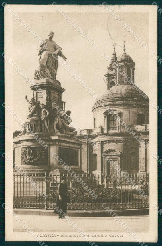 Torino Città Monumento Conte Camillo Benso Cavour cartolina MZ8179 – fronte