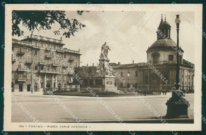 Torino Città Piazza Carlo Emanuele I Foto cartolina MZ8181 – fronte