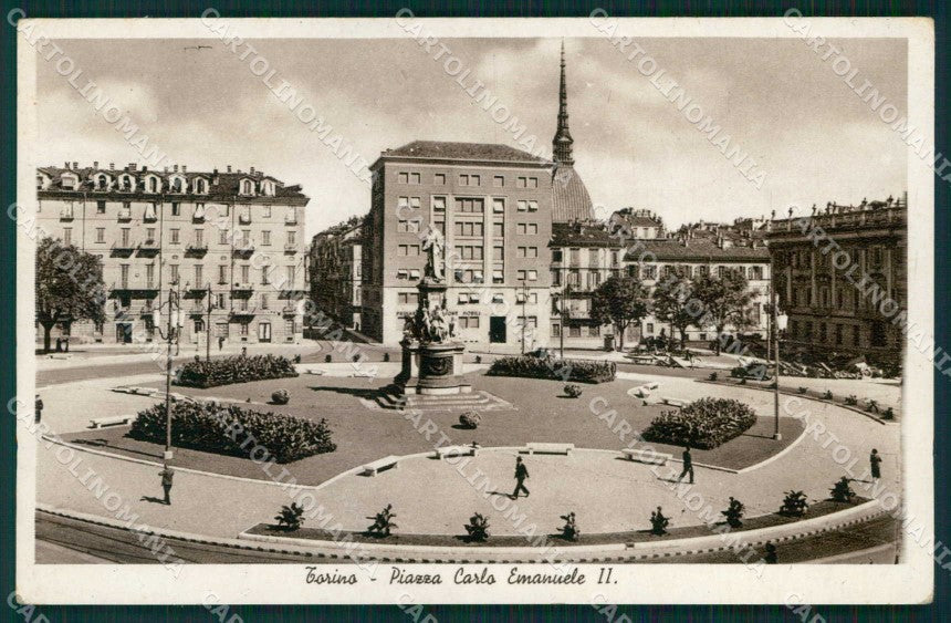 Torino Città Piazza Carlo Emanuele I Foto cartolina MZ8183 – fronte