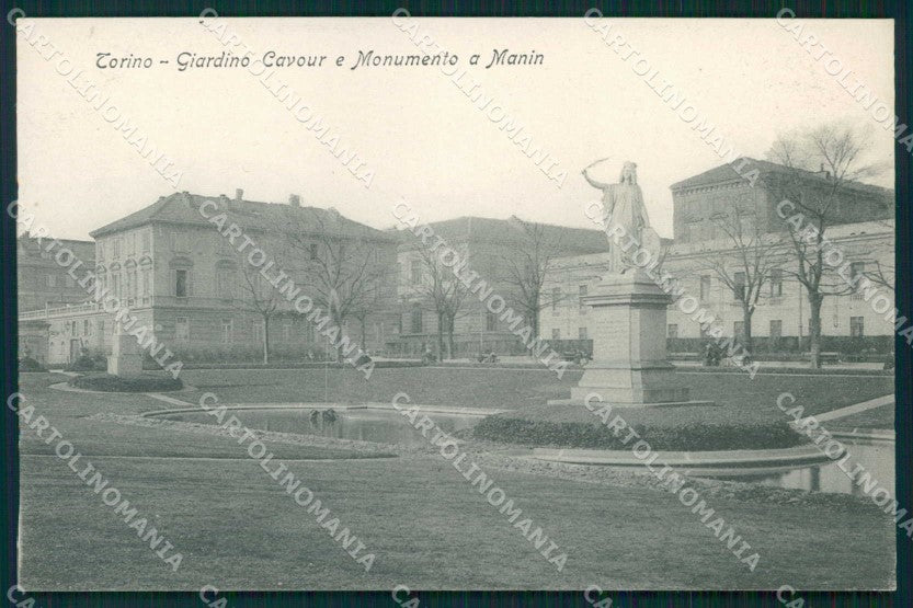 Torino Città Giardino Cavour Monumento Manin cartolina MZ8186 – fronte
