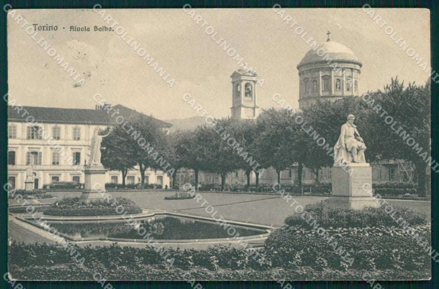 Torino Città Aiuole Balbo Brunner 4610 PIEGHINA cartolina MZ8189 – fronte