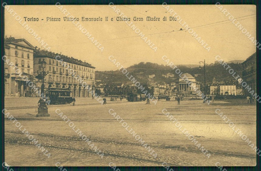 Torino Città Piazza Vittorio Emanuele Tram Alterocca 7717 cartolina MZ8261 – fronte