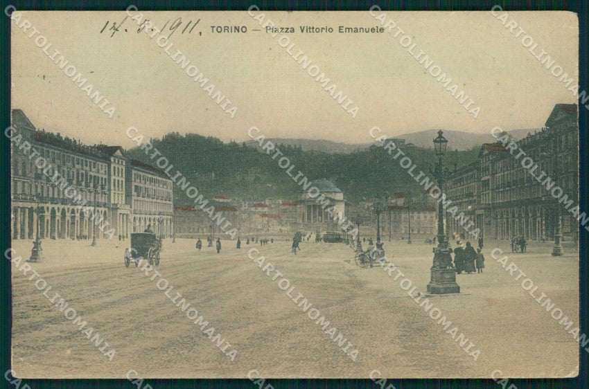 Torino Città Piazza Vittorio Emanuele cartolina MZ8263 – fronte
