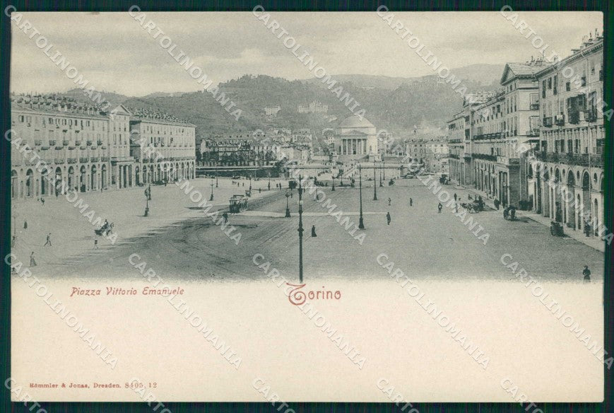 Torino Città Piazza Vittorio Emanuele Tram Rommler 8405 cartolina MZ8268 – fronte