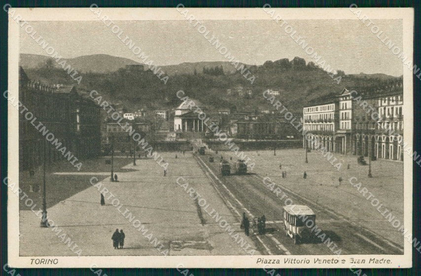 Torino Città Piazza Vittorio Veneto Tram Gran Madre di Dio cartolina MZ8269 – fronte