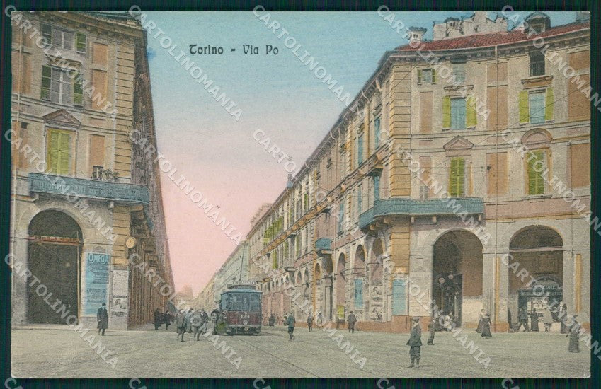 Torino Città Via Po Tram Alterocca 12101 cartolina MZ8276 – fronte