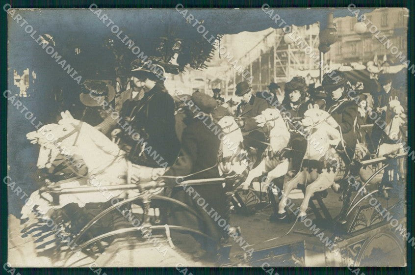 Torino Città Piazza Vittorio Giostra Peter a Vapora Foto cartolina MZ8283 – fronte