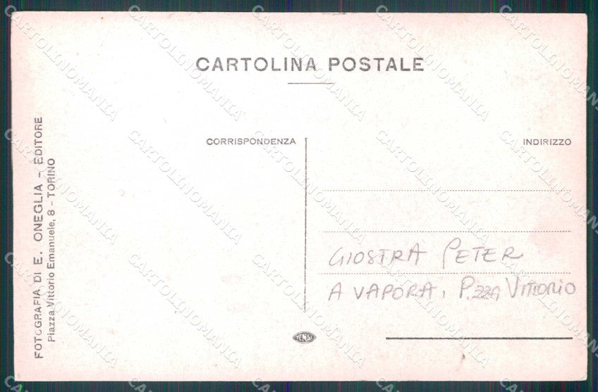 Torino Città Piazza Vittorio Giostra Peter a Vapora Foto cartolina MZ8283 – retro