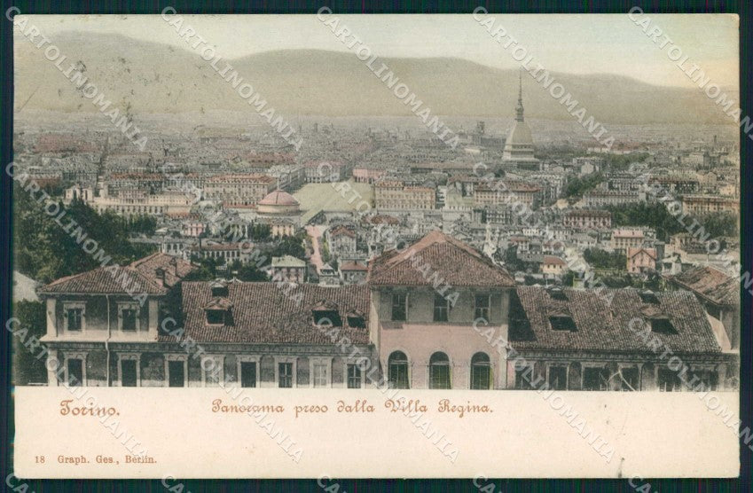 Torino Città Veduta da Villa Regina Mole Antonelliana cartolina MZ8285 – fronte