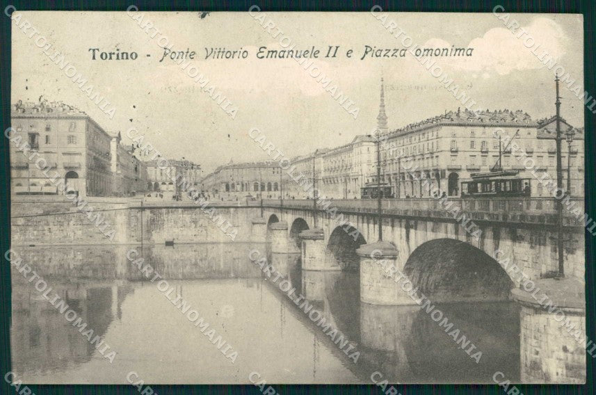 Torino Città Ponte Piazza Vittorio Emanuele II Tram cartolina MZ8306 – fronte