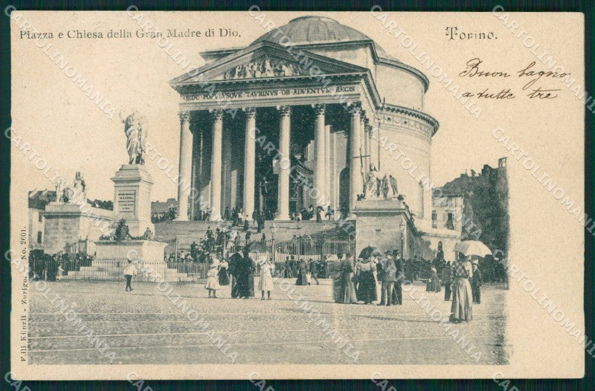 Torino Città Chiesa Gran Madre di Dio Piazza Kunzli 2601 cartolina MZ8327 – fronte