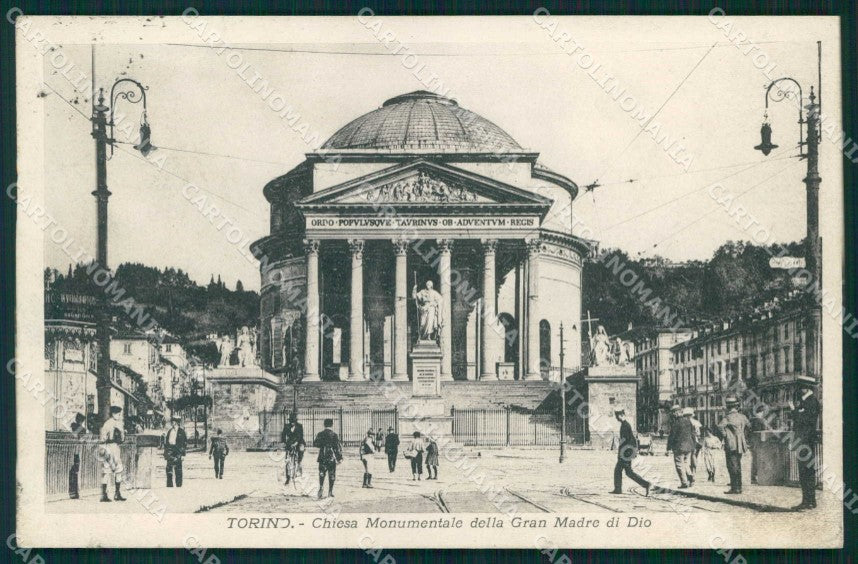 Torino Città Chiesa Monumentale Gran Madre di Dio cartolina MZ8333 – fronte