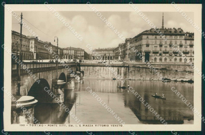 Torino Città Ponte Vittorio Emanuele I Foto cartolina MZ8342 – fronte