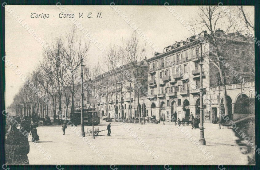 Torino Città Corso Vittorio Emanuele II Tram cartolina MZ8354 – fronte