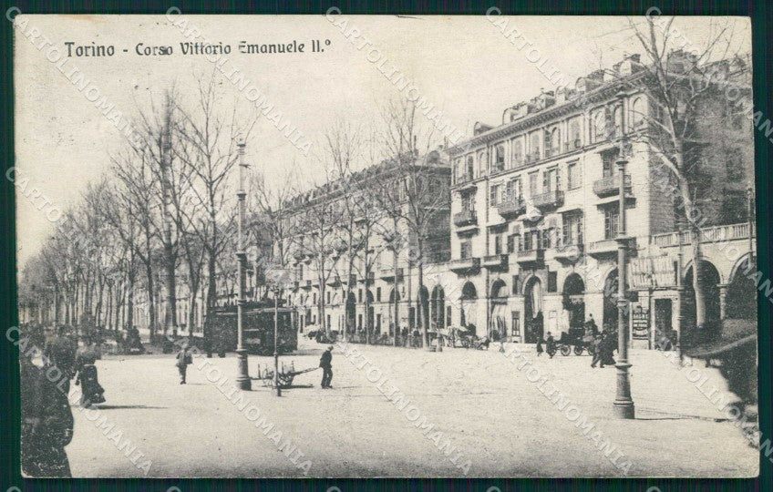 Torino Città Corso Vittorio Emanuele II Tram cartolina MZ8355 – fronte