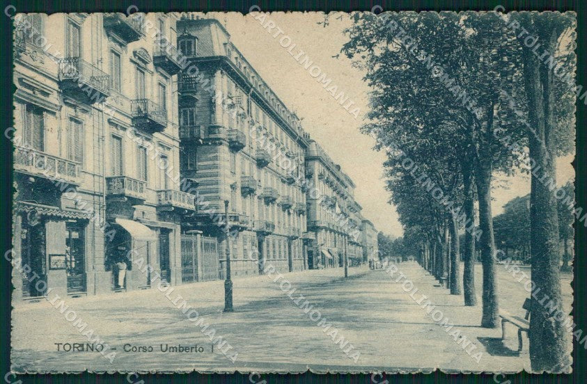 Torino Città Corso Umberto I PIEGHE cartolina MZ8363 – fronte