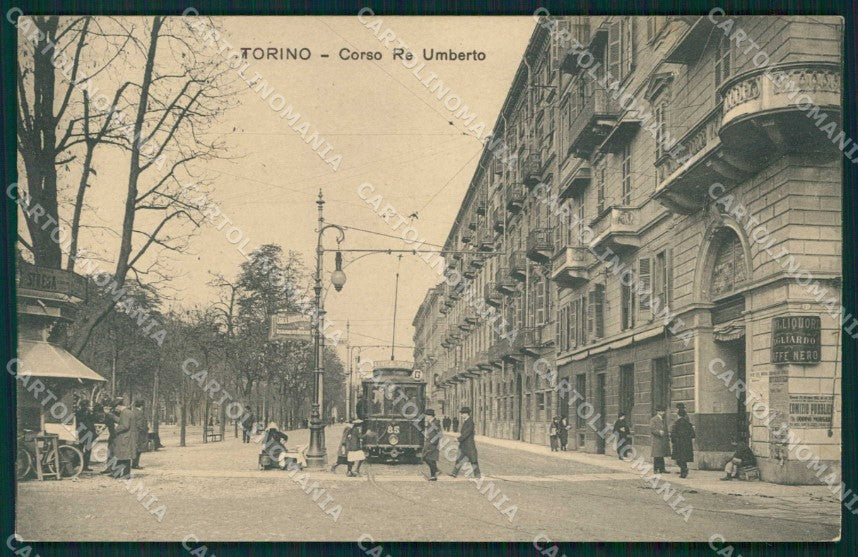 Torino Città Corso Re Umberto Tram cartolina MZ8367 – fronte