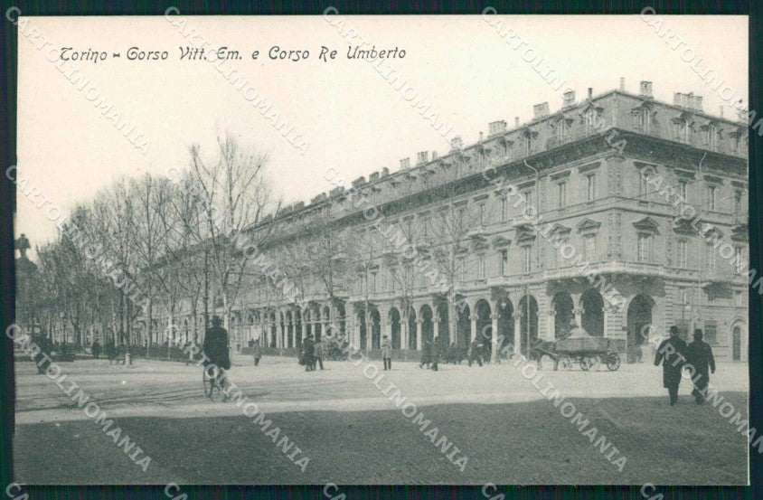 Torino Città Corso Vittorio Emanuele Corso Re Umberto cartolina MZ8372 – fronte