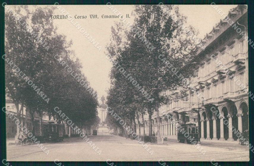 Torino Città Corso Vittorio Emanuele II Tram cartolina MZ8378 – fronte