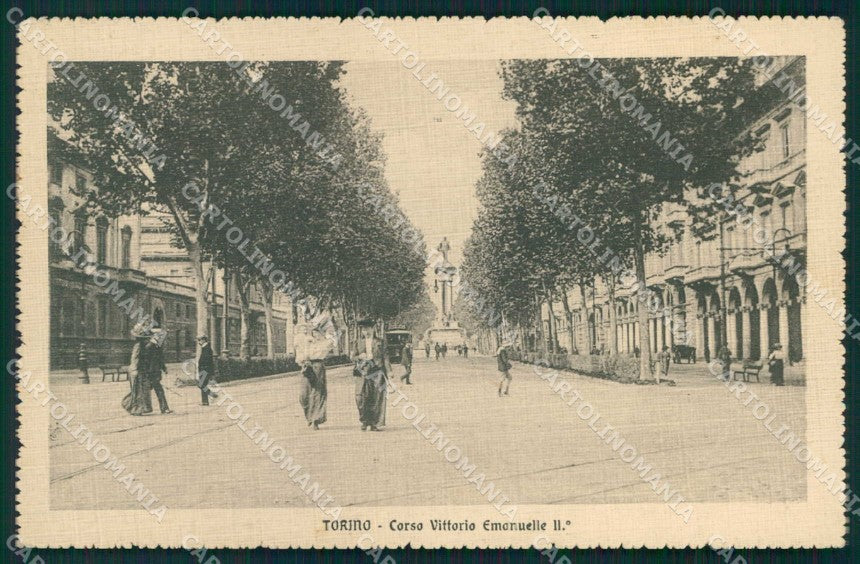 Torino Città Corso Vittorio Emanuele II Tram cartolina MZ8381 – fronte