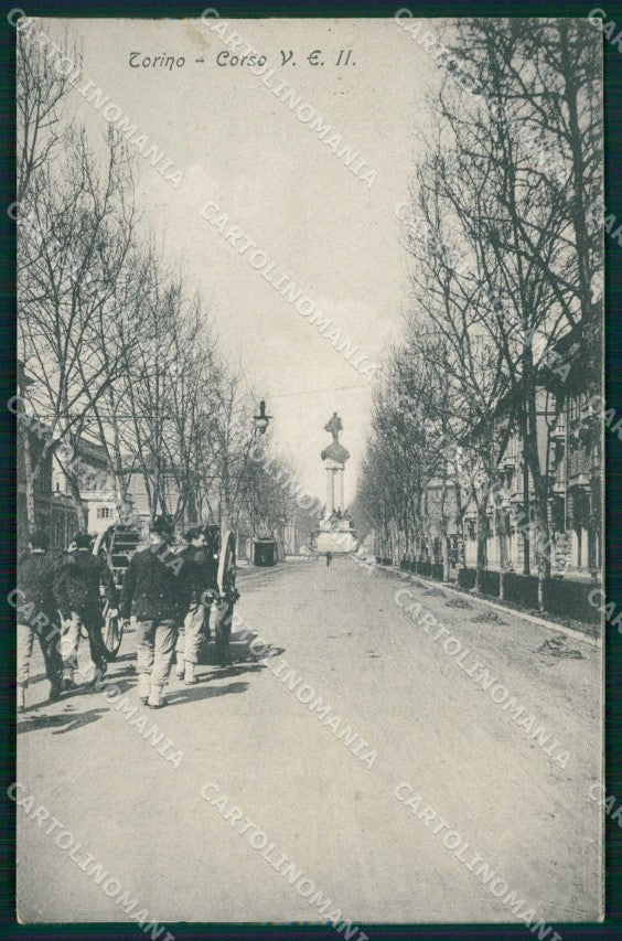 Torino Città Corso Vittorio Emanuele II Militari cartolina MZ8383 – fronte