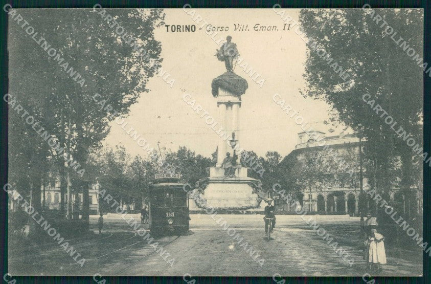 Torino Città Corso Vittorio Emanuele II Tram cartolina MZ8390 – fronte