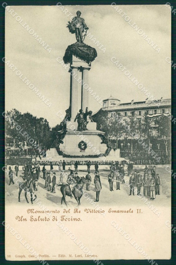 Torino Città Saluto da Monumento Vittorio Emanuele II cartolina MZ8394 – fronte