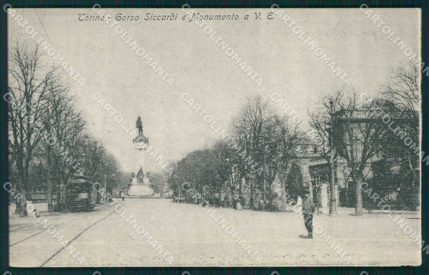 Torino Città Corso Siccardi Monumento Vittorio Emanuele II cartolina MZ8405 – fronte