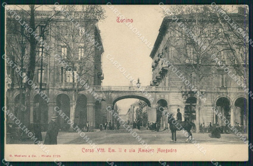 Torino Città Via Amedeo Avogadro Modiano 3725 cartolina MZ8415 – fronte