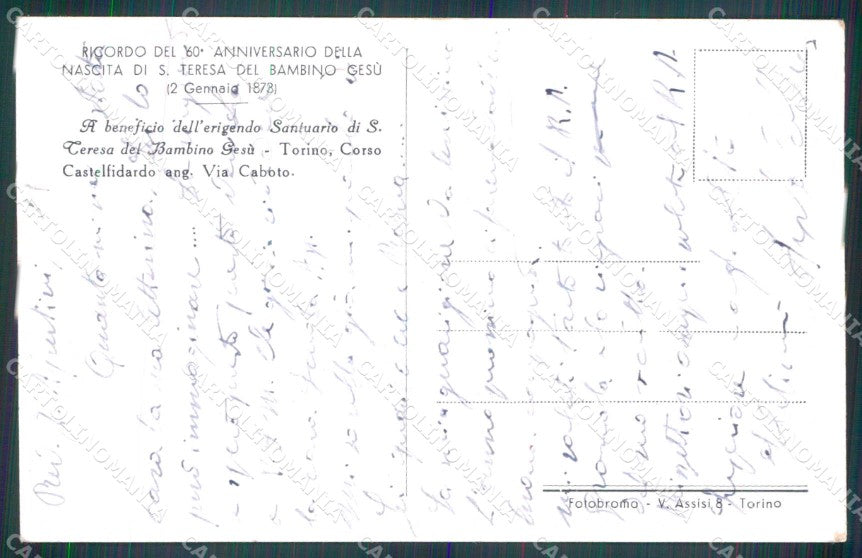 Torino Città Parrocchia Santa Teresa Bambino Gesù Progetto cartolina MZ8419 – retro