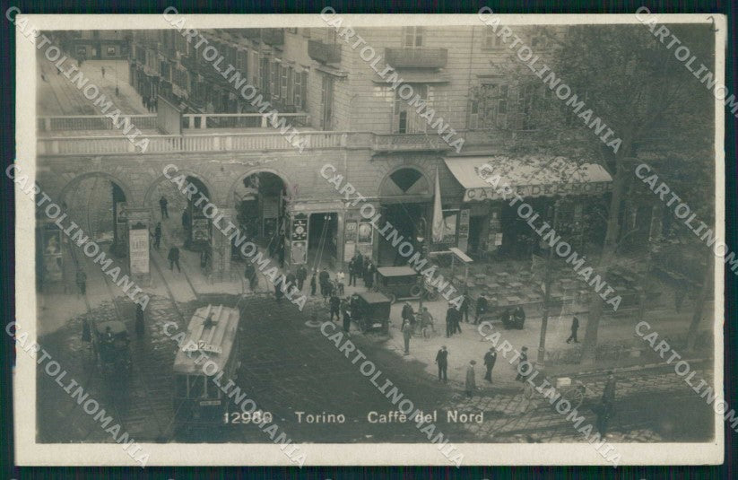 Torino Città Caffè del Nord Tram Foto cartolina MZ8428 – fronte