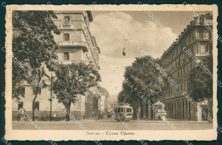 Torino Città Corso Oporto Tram cartolina MZ8440 – fronte