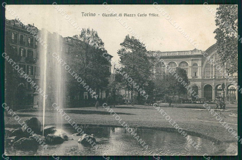 Torino Città Giardini Piazza Carlo Felice Brunner 4716 cartolina MZ8451 – fronte
