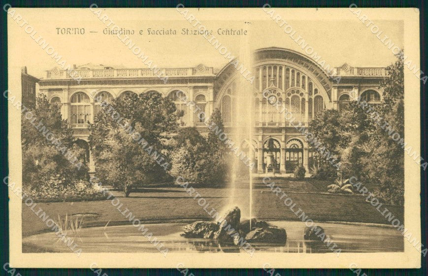 Torino Città Giardino Facciata Stazione Centrale cartolina MZ8452 – fronte