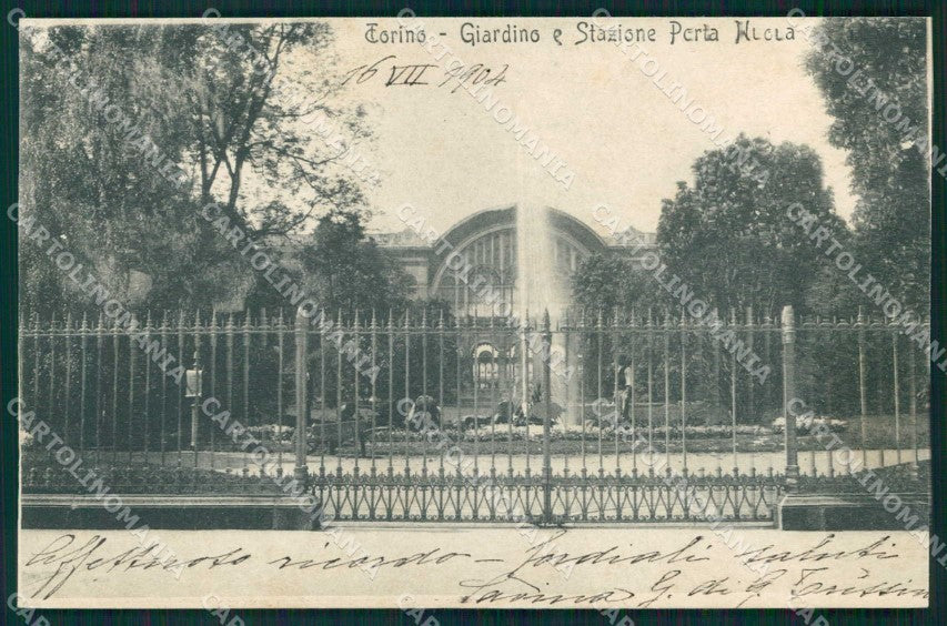 Torino Città Stazione Porta Nuova Giardino cartolina MZ8460 – fronte