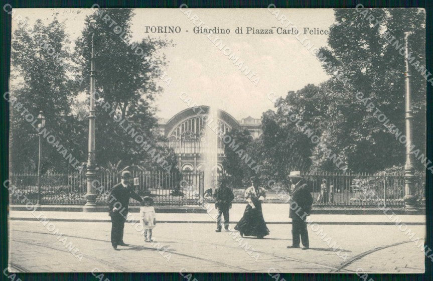 Torino Città Piazza Carlo Felice Giardini cartolina MZ8462 – fronte