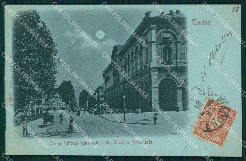 Torino Città Stazione Chiaro di Luna Stengel 11492 cartolina MZ8473 – fronte