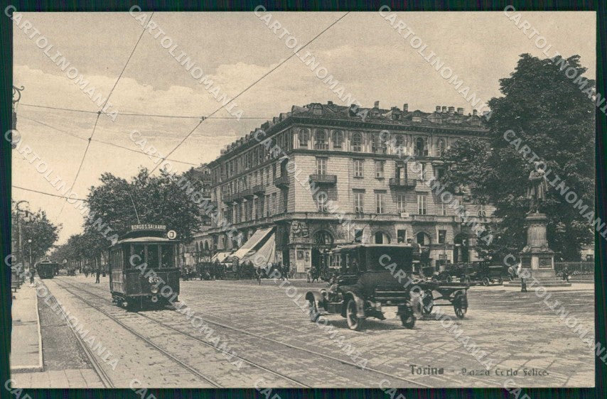 Torino Città Piazza Carlo Felice Tram Brunner 12421 cartolina MZ8485 – fronte