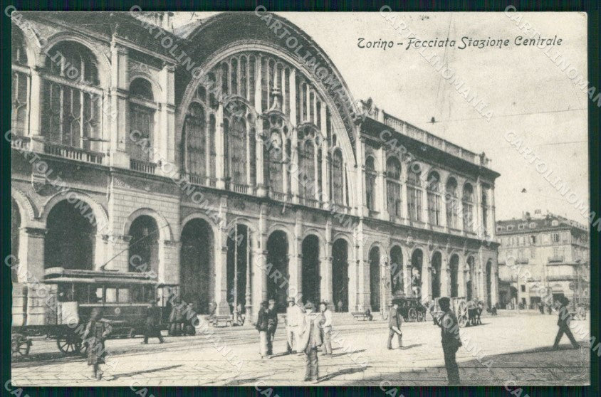 Torino Città Facciata Stazione Centrale Tram cartolina MZ8492 – fronte