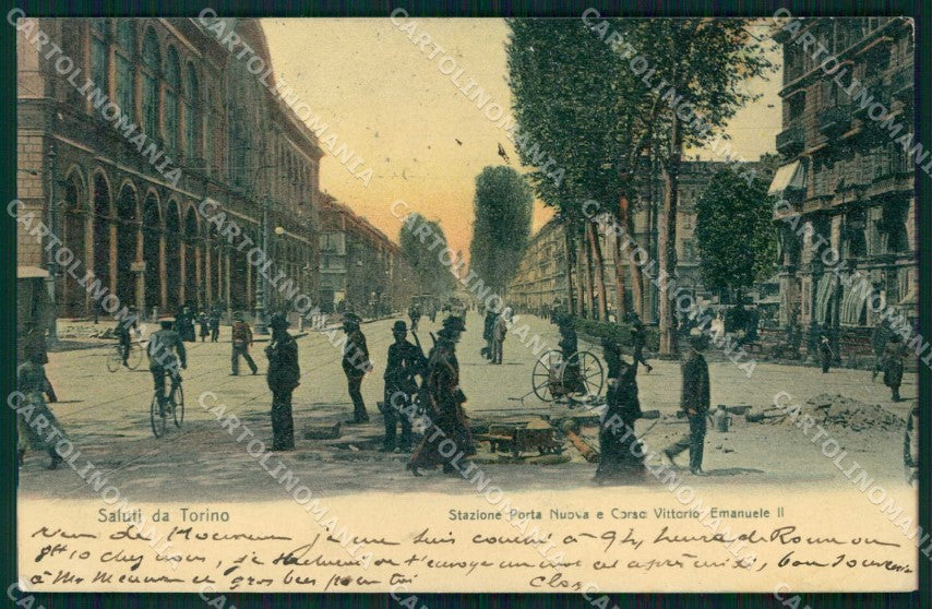 Torino Città Stazione Porta Nuova Corso Vittorio Emanuele cartolina MZ8501 – fronte