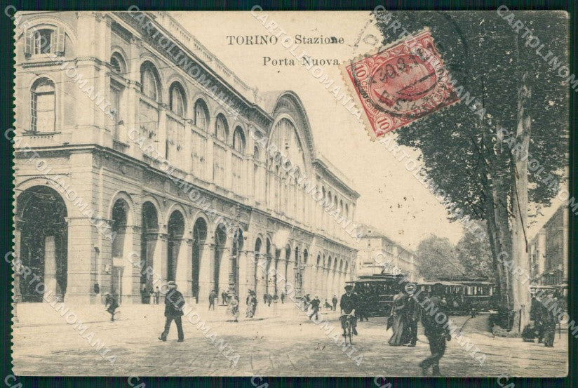 Torino Città Stazione Porta Nuova Tram cartolina MZ8506 – fronte