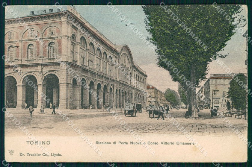 Torino Città Stazione Porta Nuova Corso Vittorio Emanuele cartolina MZ8511 – fronte