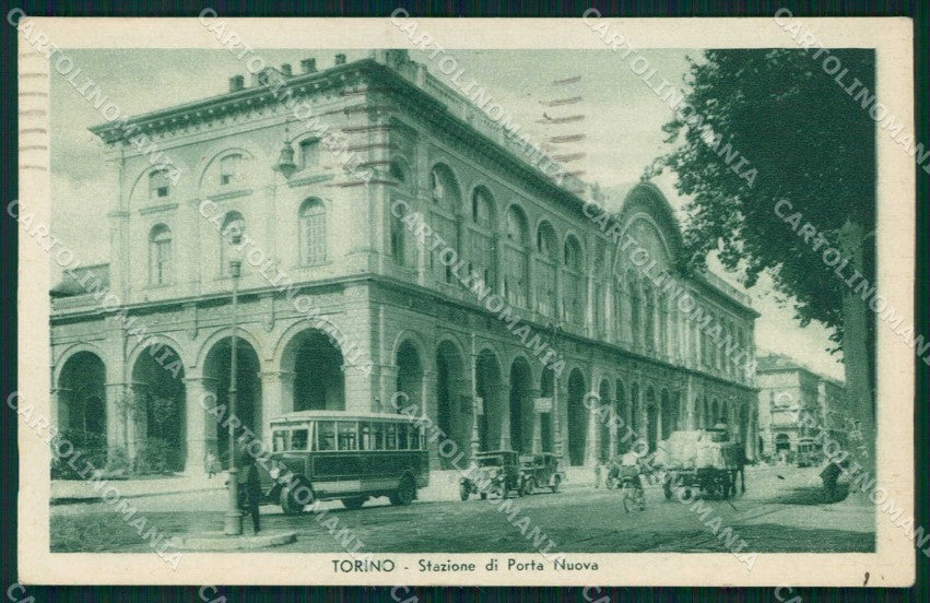 Torino Città Stazione Porta Nuova Tram cartolina MZ8513 – fronte