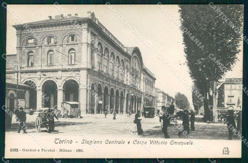 Torino Città Stazione Porta Nuova Tram Corso Vittorio Emanuele cartolina MZ8514 – fronte